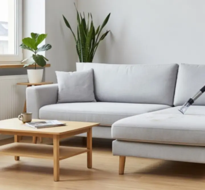 Specjalista Soft Clean Living czyści sofę metodą ekstrakcyjną