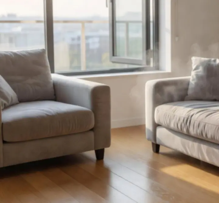 Schnące po praniu tapicerowane meble w mieszkaniu klienta Soft Clean Living
