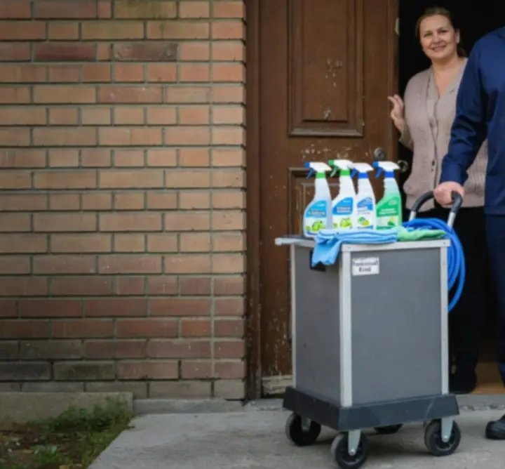 Technik Soft Clean Living przyjeżdża do klienta na wizytę serwisową